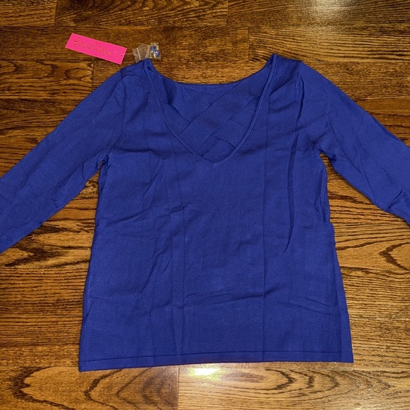 Lilly Pulitzer Lioria sweater in galaxy blue size medium NWT - Picture 6 of 8